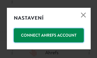 Connect Ahrefs account