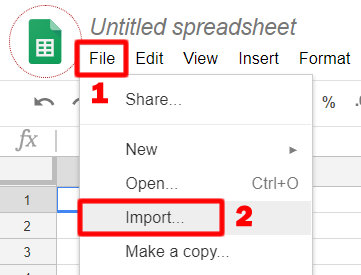 Import Google Sheets