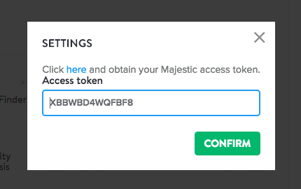 Majestic access token