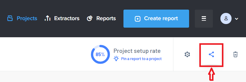 Share the project button