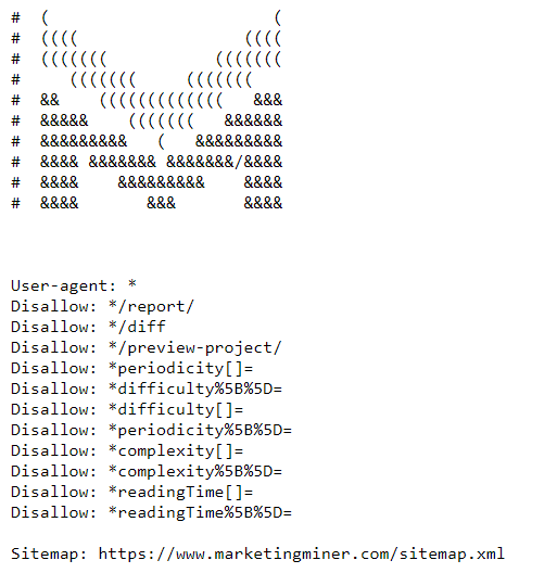 Marketing Miner robots.txt file example