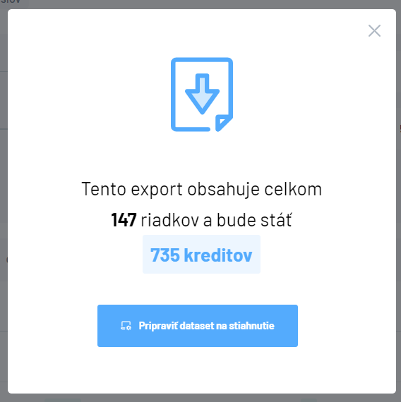 Export dát z Website profileru