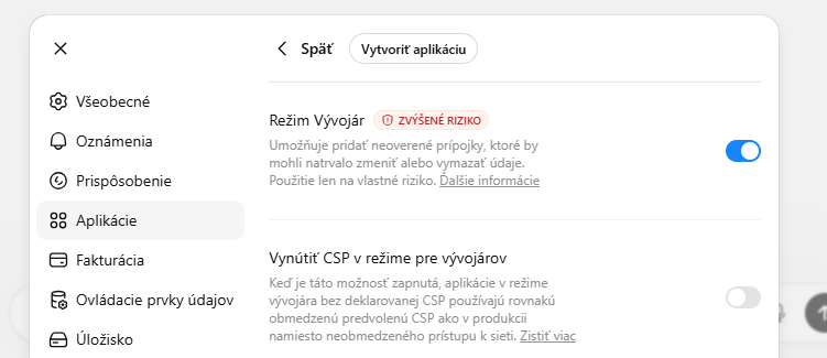 Režím Vývojár v ChatGPT.